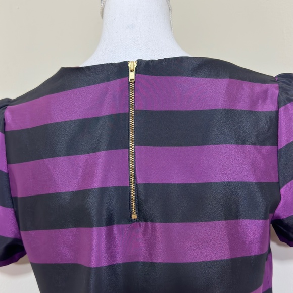 Nordstrom | Pleione Purple Black Stripe Top Size XS - Picture 4 of 6